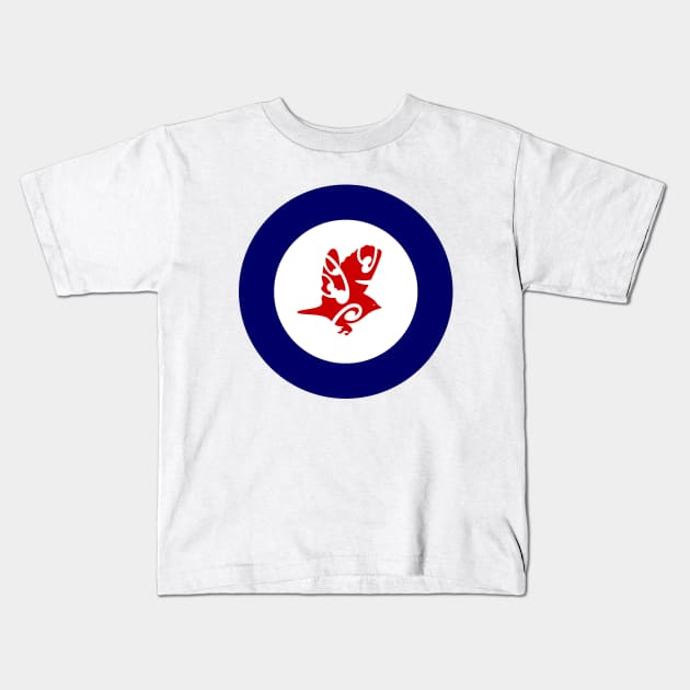 Silvereye Air Force Roundel Kids T-Shirt by mailboxdisco